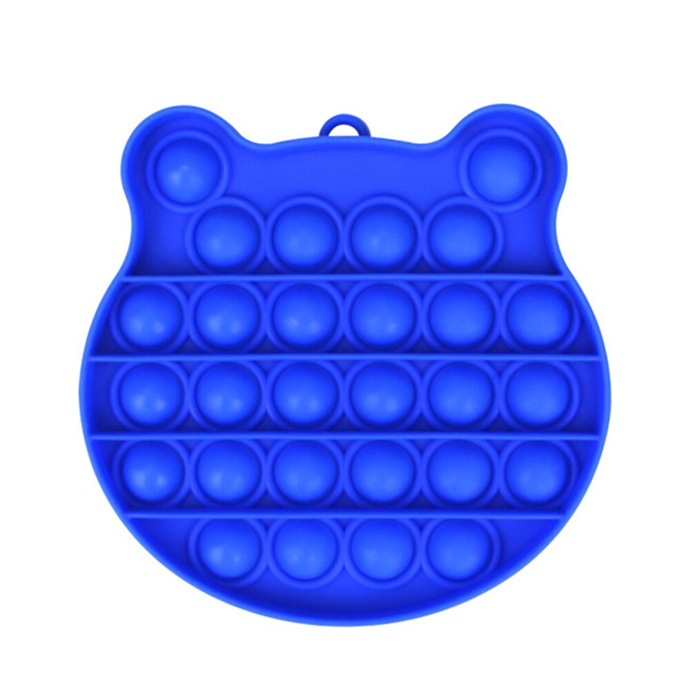 Children Fun Pressure Reduction Toy Autism Special Needs Push Pop Bubble Silicone Stress Reliever Sensory Fidget Toy: E