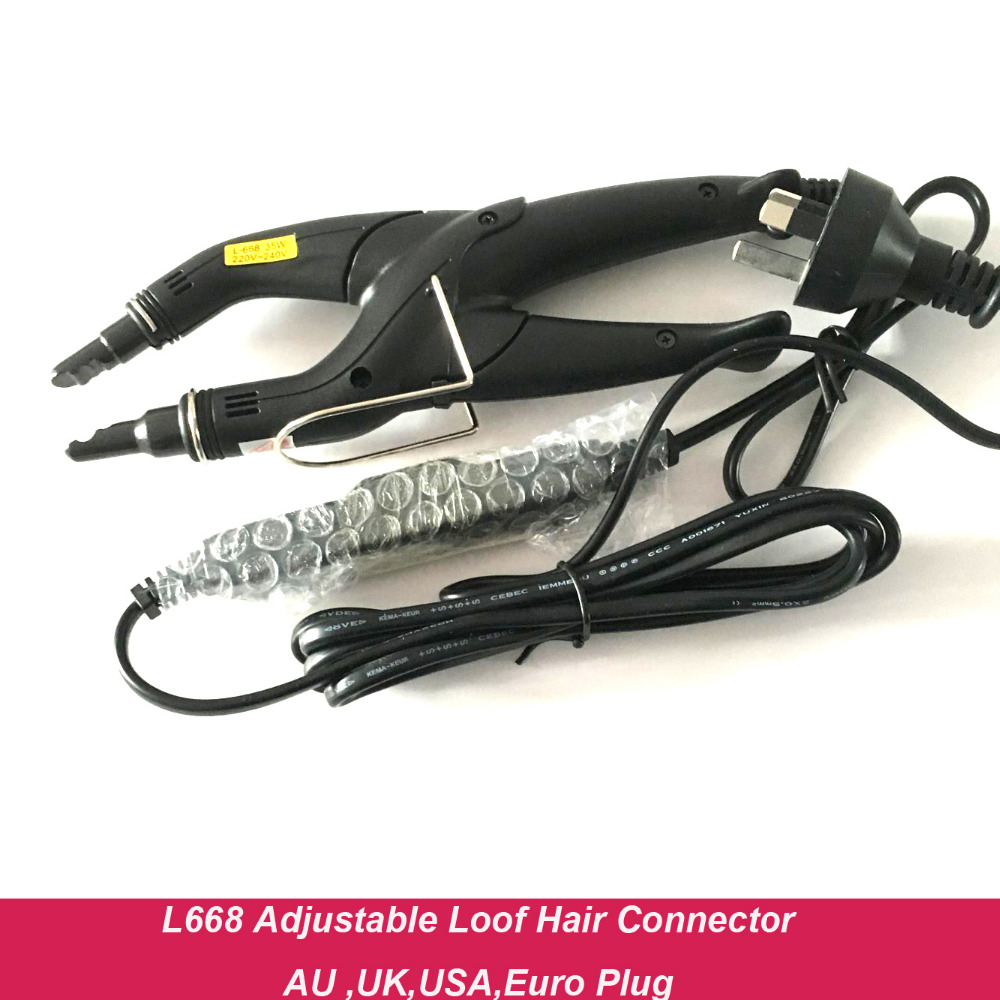 L668 Haar Ijzer 1 St Passen Temperatuur Haarverlenging Fusion Connector Zwart USA UK AU Euro Plug