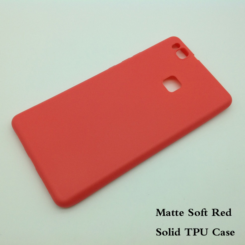 Coque de protection arrière Ultra-mince en TPU et en silicone pour Huawei P9lite, couleur unie mate