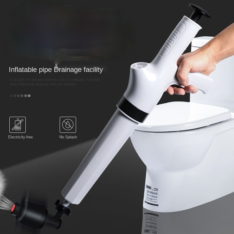 Huishoudelijke Wc Baggeren Riool Baggerschip Pijp Wc Blok Baggeren Hoge Druk Afvoerputje Baggeren Met Handmatige Booster Gereedschap: white