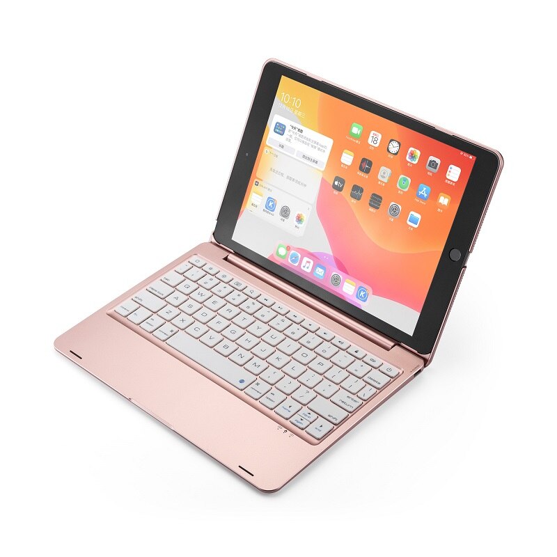 Abs Laptop Case Met Cover Beschermende Shell Smart Bluetooth Toetsenbord Voor Ipad 10.2 Inch & 10.5 Inch F102B: pink