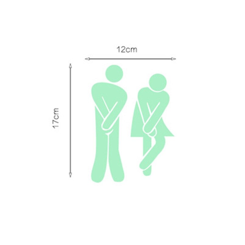 Bathroom Luminous Toilet Stickers WC Decal Fluorescent Wall Sticker Funny Cartoon Sticker Glow in Dark Door Desk Decoration #4