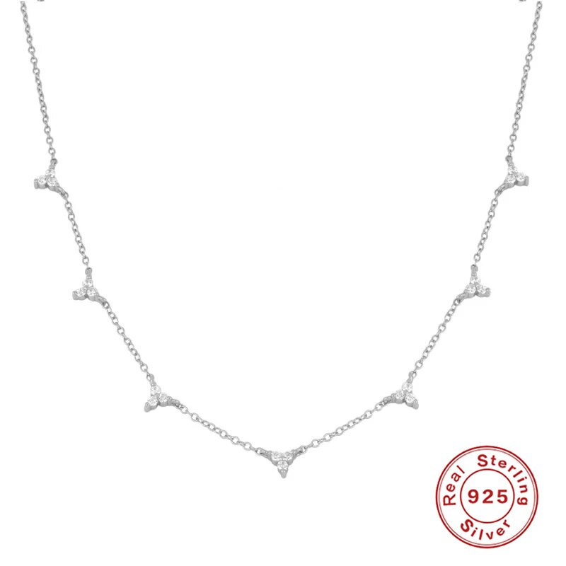 925 sterling sølv vedhæng halskæder til jubilæum fødselsdag valentinsdag bryllup kraver halskæde link kvinde smykker: Sølvfarvet