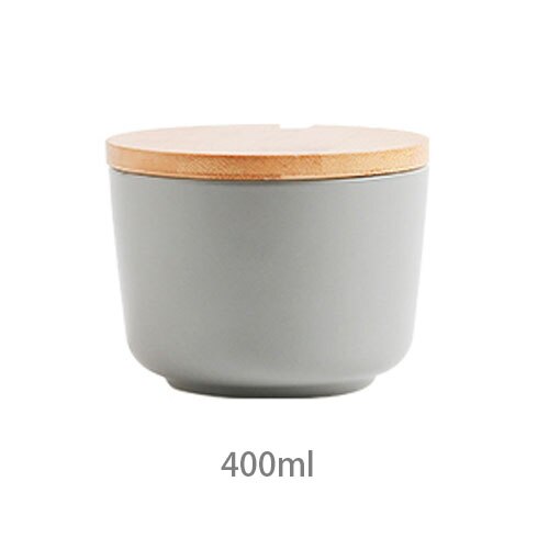 Kitchen Ceramic Spice Rack Salt Shaker And Pepper Shaker Jars For Spices With Cover Storage Bottle Box Holder Cooking Tools: 400ml