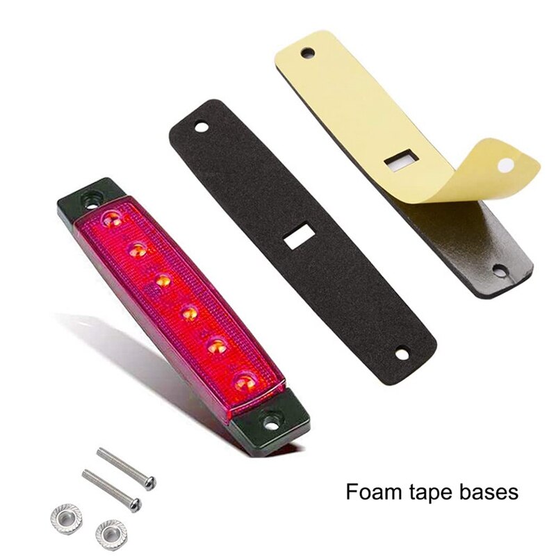 10PCS Marine Boat Lights 12V Waterproof Boat 6 LED Lights Kayak Lights for Boat Deck & Cockpit Decoration Light Red