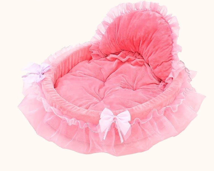 Panier princesse en dentelle pour chien et chiot, lit de luxe, nid de rêve pour animal de compagnie, niche pour chat et chiot