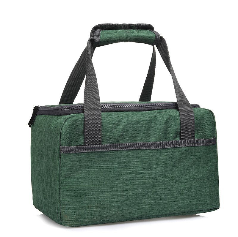 Travel Picnic Essential Insulation Lunch Bag Fresh Fruit Portable Storage Pouch School Office Food Drink Organizer Accessories: Green Bag