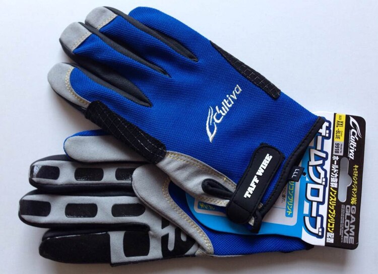 Japan EIGENAAR Outdoor Winter Vissen Handschoenen Waterdichte Volledige Vingers Anti-slip Professionele Zee Vissen Handschoen Kaphandschoenen L-XL-XXL: Sky Blue / L