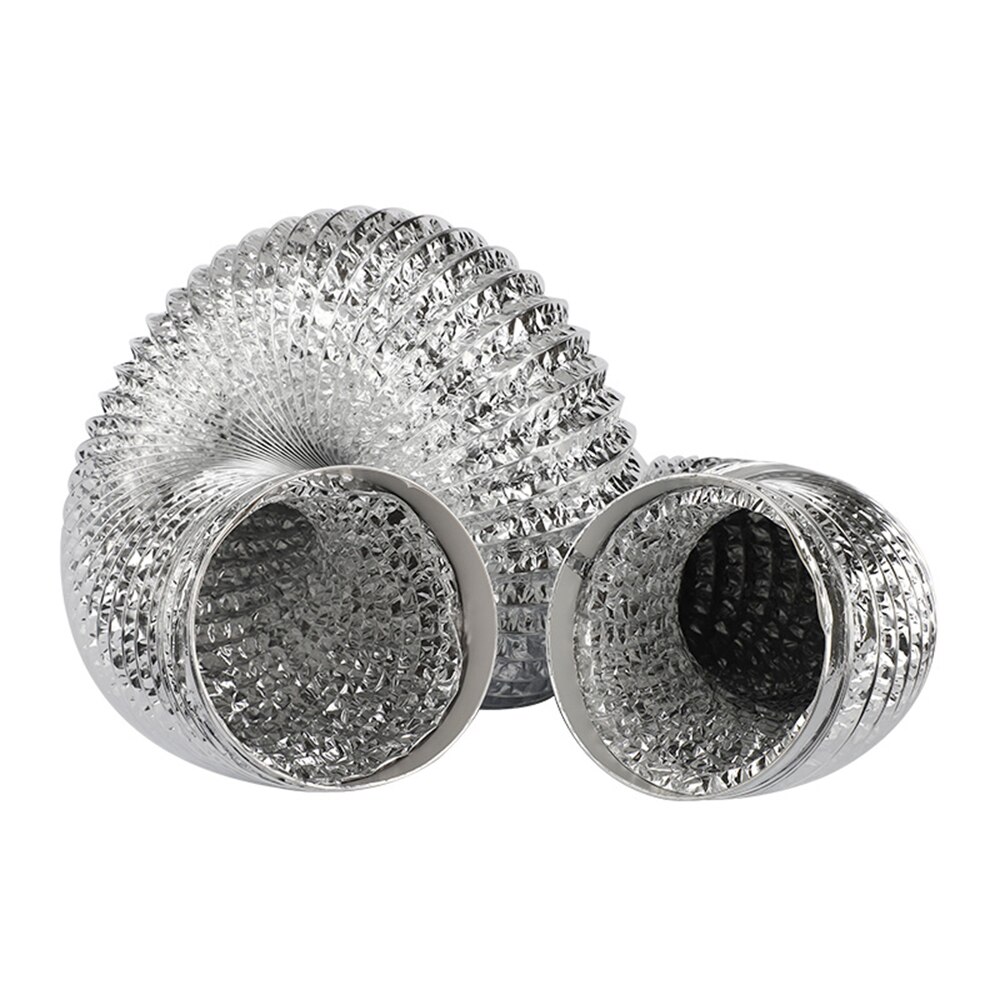 Double Layers 100/120mm Flexible Aluminum Foil Tube Ventilation Air Ducting Hose Kitchen Exhaust Vent Pipe Hose