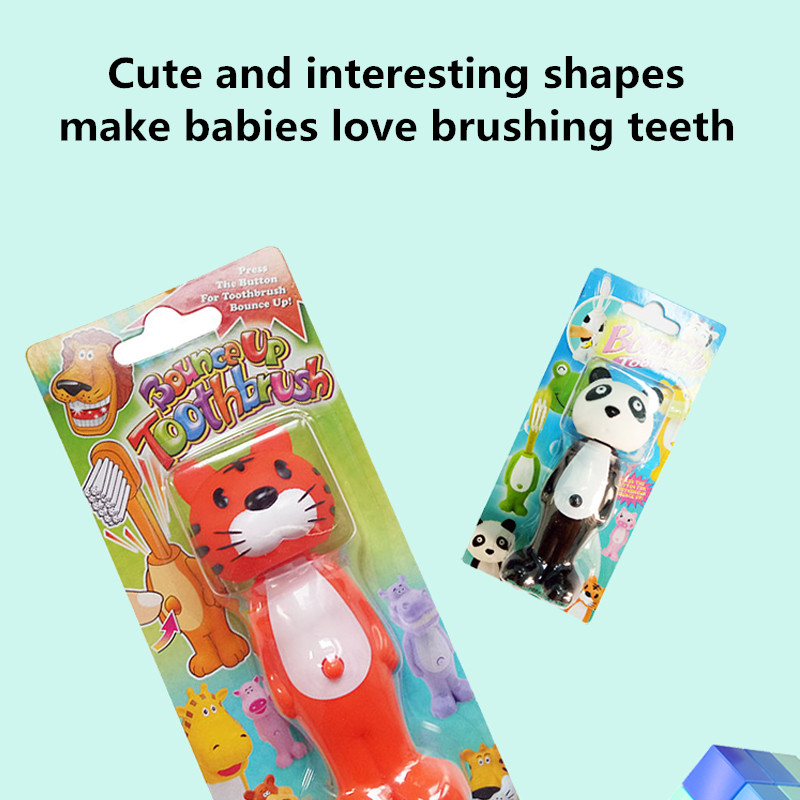 Spazzolini da denti retrattili per bambini spazzolini da denti a setole morbide a forma di animale per bambini spazzolino da denti per igiene orale dentale