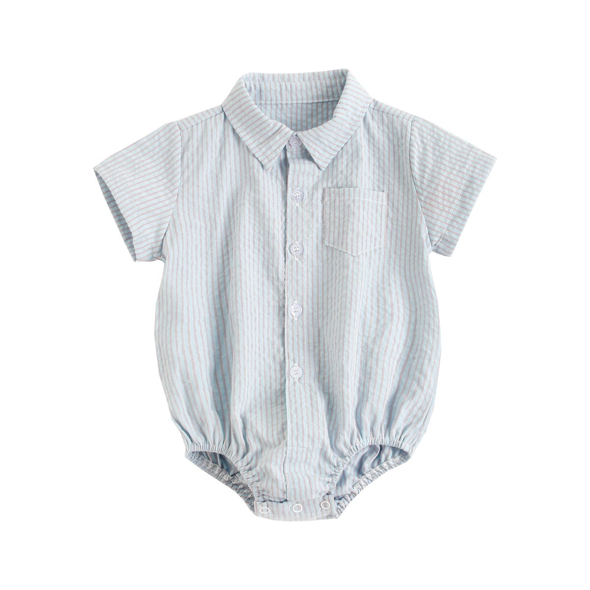 Sanlutoz – body en coton à manches courtes pour bébés garçons, vêtements à carreaux, à la , été: BRS1074-DB / 12-18M