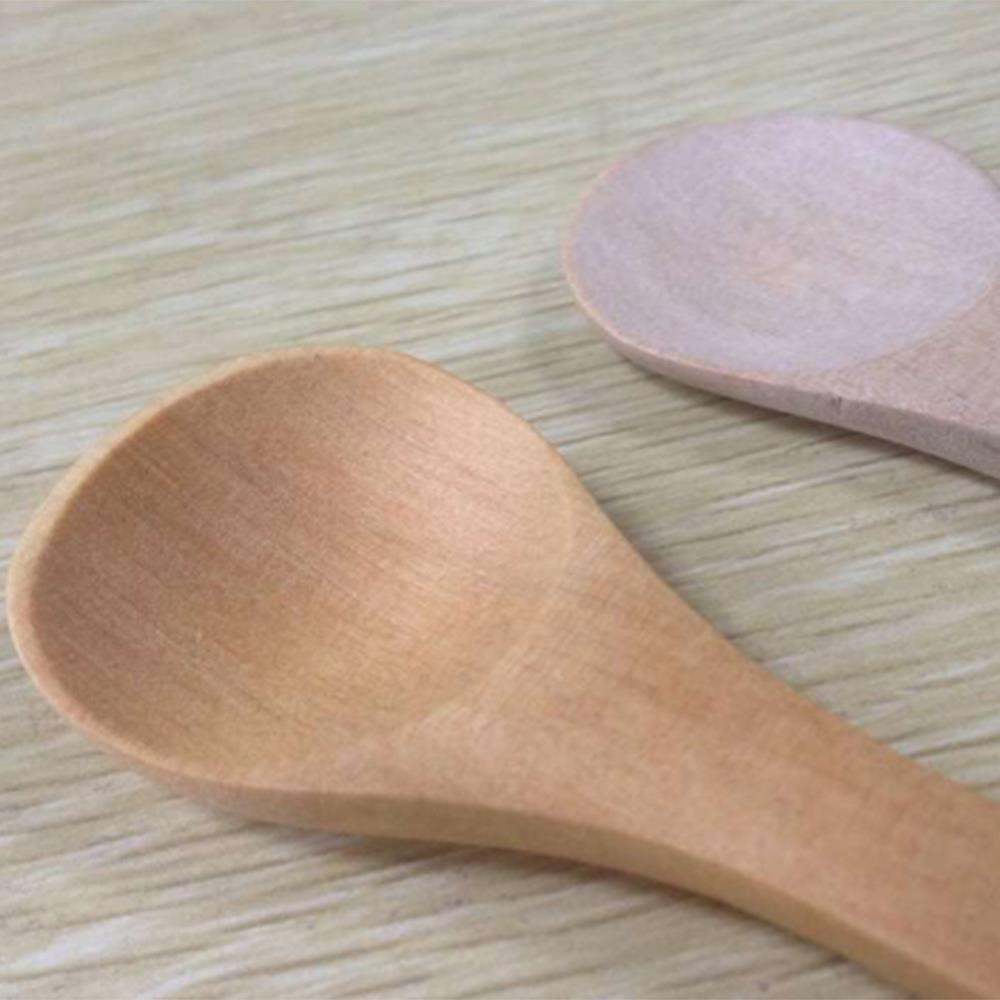 Saltsked trä 13cm smaker skopa verktyg tillbehör kök långt handtag kokkärl kaffe mini litet matlagningssocker praktiskt