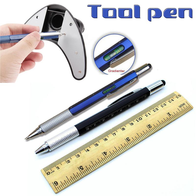 Stylo à bille tournevis règle niveau à bulle avec un stylet à grande échelle écran tactile métal et plastique multifonction outil stylo directe