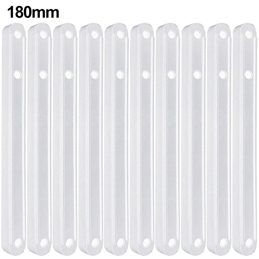 10 Stuks Trekrail Plastic Ladegeleiders 180/235/298 Mm Treklopers Vervanging Lade Lopers Garderobe Geleiderail Skidway: Zilver