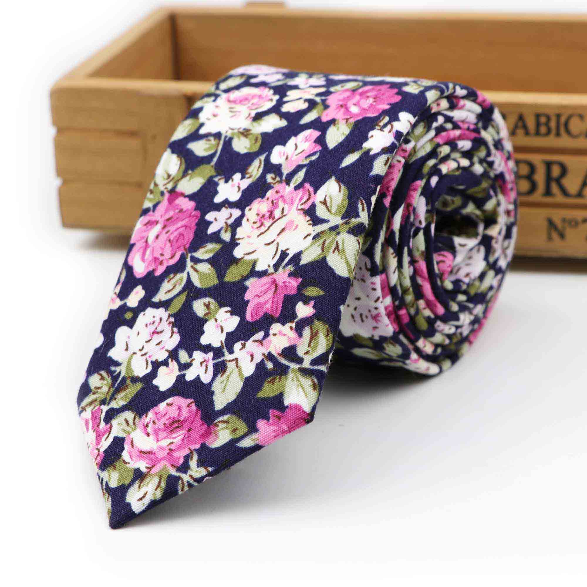 Blommig slips för män casual diamant konstgjord bomull blomma löjrom fluga paisley smala slipsar män liten halsband: 21