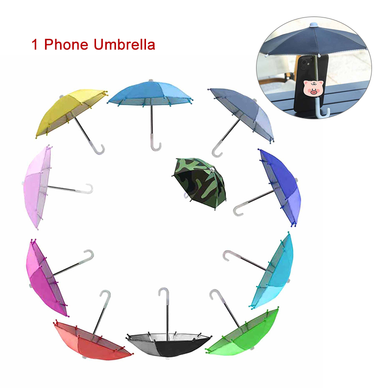 1pc utendørs ridning universell bærbar mini telefon paraplystativ vanntett solskjerm mobiltelefoner paraplystativ brakett holder