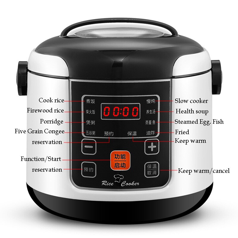 Olla arrocera eléctrica inteligente para el hogar, cocina automática portátil para 3-5 personas, conservación de arroz