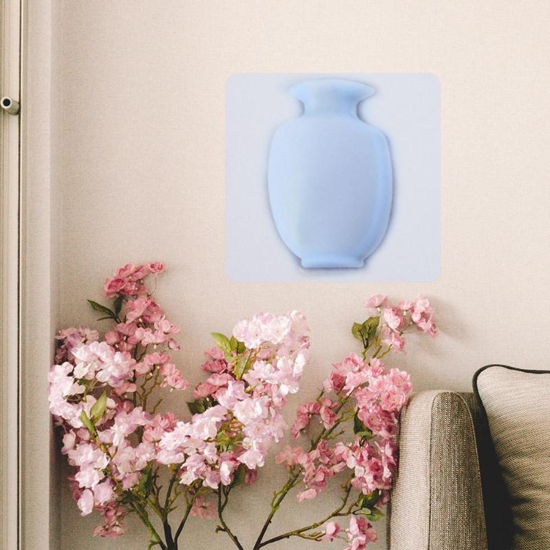 3D DIY Art Decals Gel Vase Wall Stickers Flowers Home Bedroom Living Room Kitchen Decoration Accessories