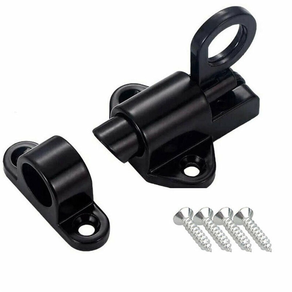 Aluminum Alloy Door Latch Lock Window Gate Security Pull Ring For Home Hardware Gate Safety Door Bolt Latch Lock Sliding Lock