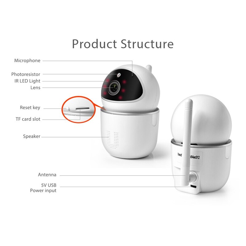 Clever WIFI Drahtlose 1080P Kamera Alexa Echo Webcam Intelligente Automatische Verfolgung Überwachung Kamera (EU-STECKER)