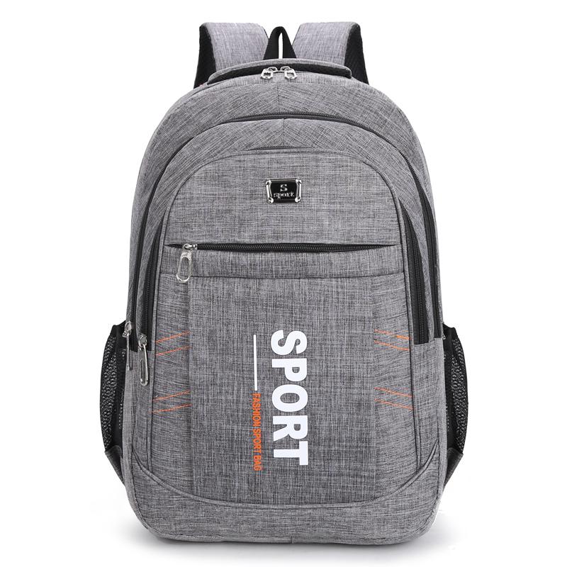 Casual Rugzakken Mode Mannen Rugzak Canvas School Rugzak Laptop Schooltas Voor Tiener Mochilas Schoudertassen: Gray