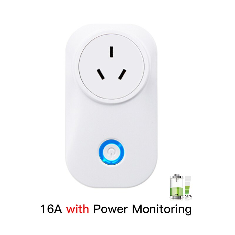 FrankEver Wifi Smart Socket 10A 16A with Power Monitoring Surge Protector for Israel India Brazil Italy UK EU AU Smart Plug: AU 16A