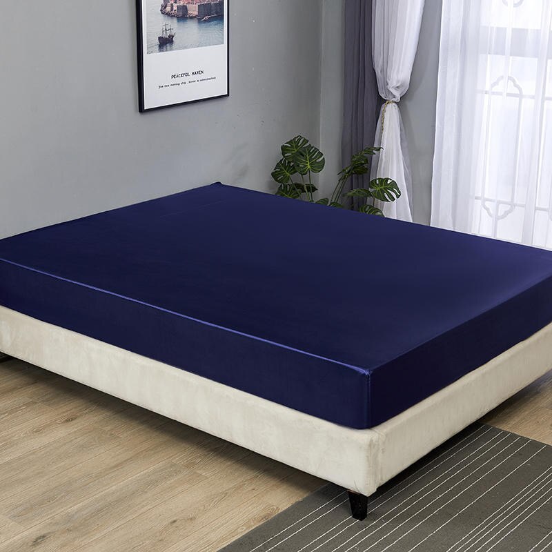 1pc satin silky fitted sheet