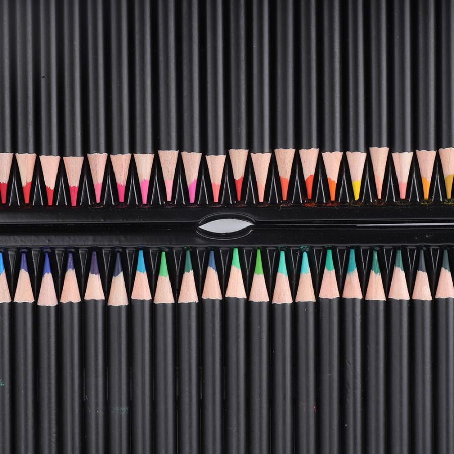 Set van 72 houten kleurpotloden met doosje voor kunstteken- en schilderpotloden