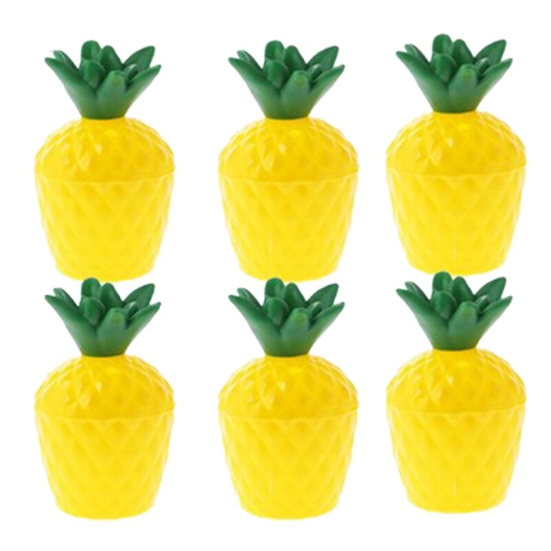 6Pcs Plastic Pineapple Drink Cup Tropical Cup Beach Hawaii Party Decoration