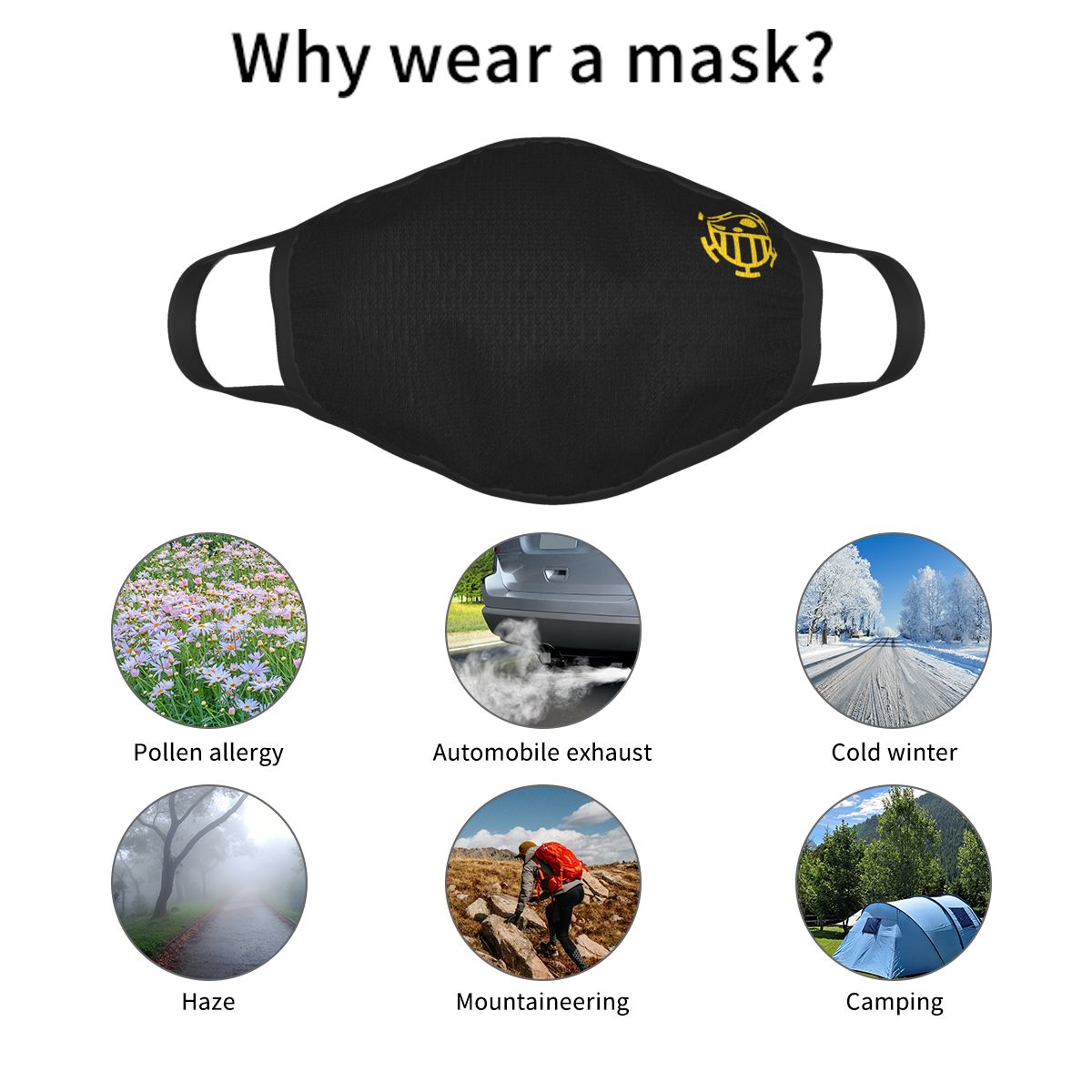 Een Stuk Hart Piraten Vlag Niet-Wegwerp Mond Gezichtsmasker Anti Haze Masker Bescherming Cover Respirator Mond Moffel