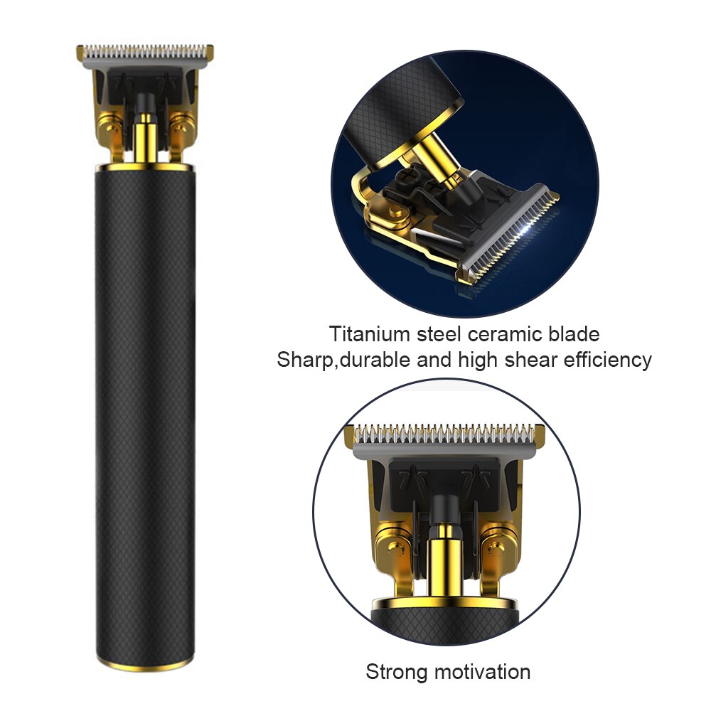 Electric Hair Clipper Electric T-Blade Trimmer Grooming Cordless Cutting Eyebrows Beard Razor Sharp Men's Hair Cutting Machine