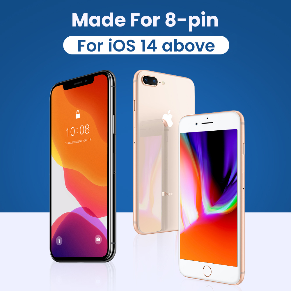 8-pins naar 3,5 mm jack AUX-kabel voor iPhone 14 13 12 11 8 7 X iPad Pro Mini Audio Splitter hoofdtelefoonadaptersnoer voor iOS 14 hierboven