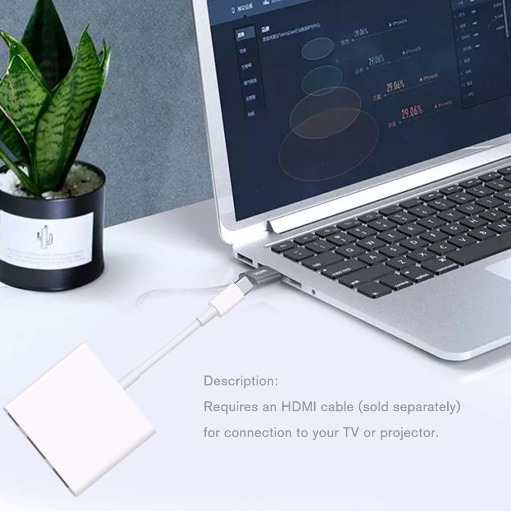 2021 HOT dla Apple USB-C cyfrowy Multiport AV Adapter USB C akcesoria cyfrowe