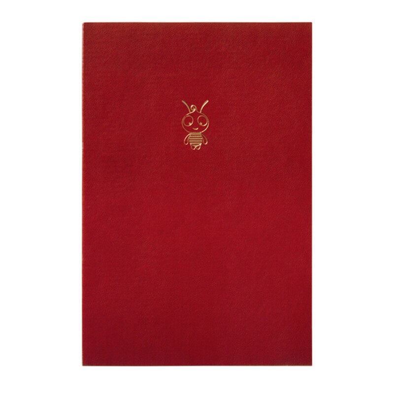 Agenda A6 A5 A4 Diary Planner Notebook Journal Drawing Dot Line Portable Supplies Organizer Schedule Stationery: A4 Bee-Red