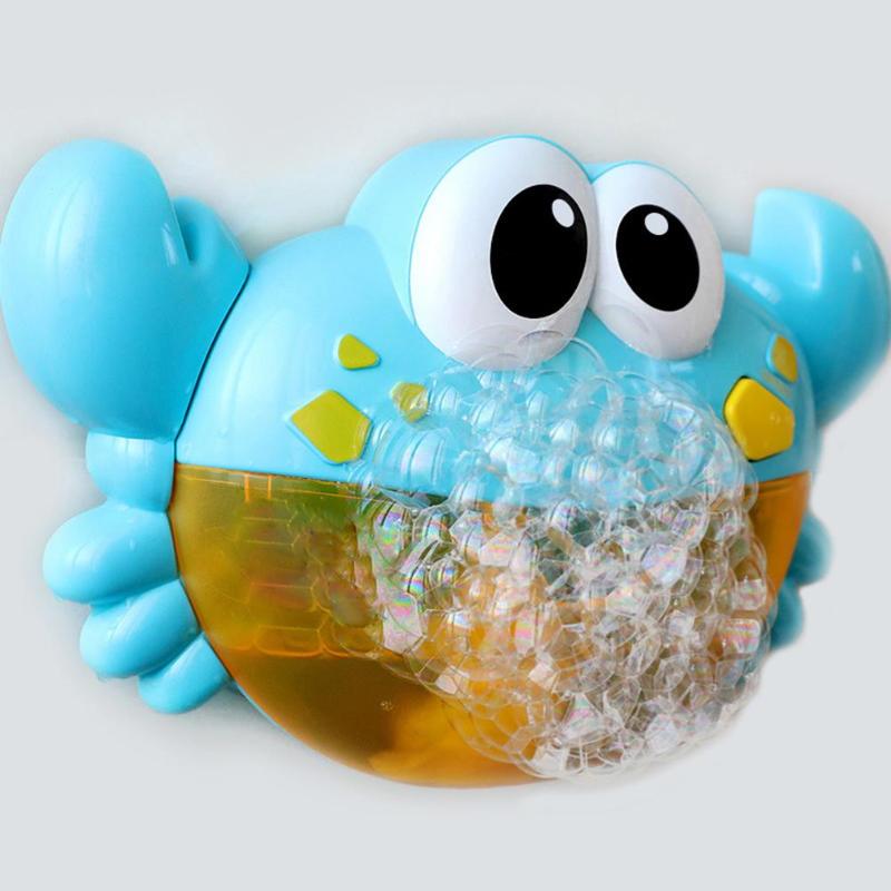 Plastic Cartoon Krab Bubble Machine Muziek Bubble Maker Grappige Water Zwemmen Blower Baby Bad Douche Speelgoed Outdoor Krab Bubble Speelgoed