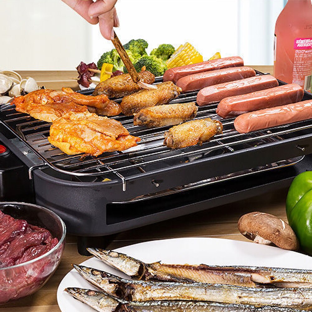 1300W Multifunction Electric Grill Household Smokeless Barbecue MachineOven Baking Pan Electric Hotplate Teppanyaki EU Plug