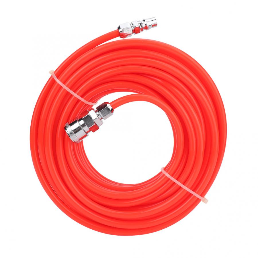 5*8mm High Pressure Flexible Air Compressor Hose with Male/Female Quick Connector 15M Red Pneumatic Hose