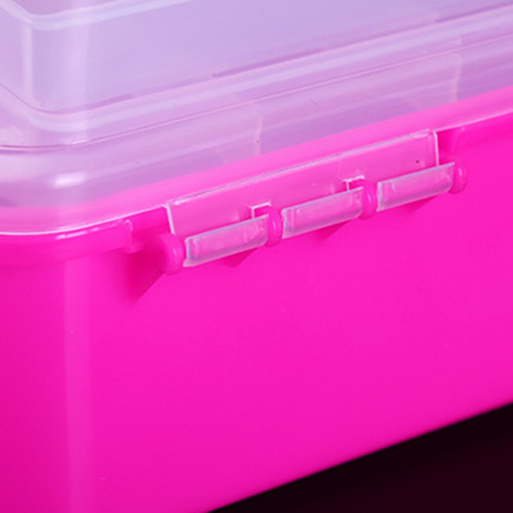 Multifunction Box Storage Hand Box Portable Organizer Case with 3 Layers (Blue)