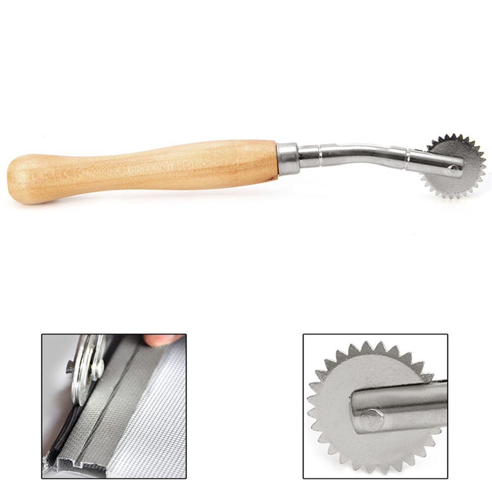 Needle Point Tracing Wheel with Wood Handle, 4mm Leather Paper Cloth Sewing tracing wheel Overstitch Wheel leather Tool