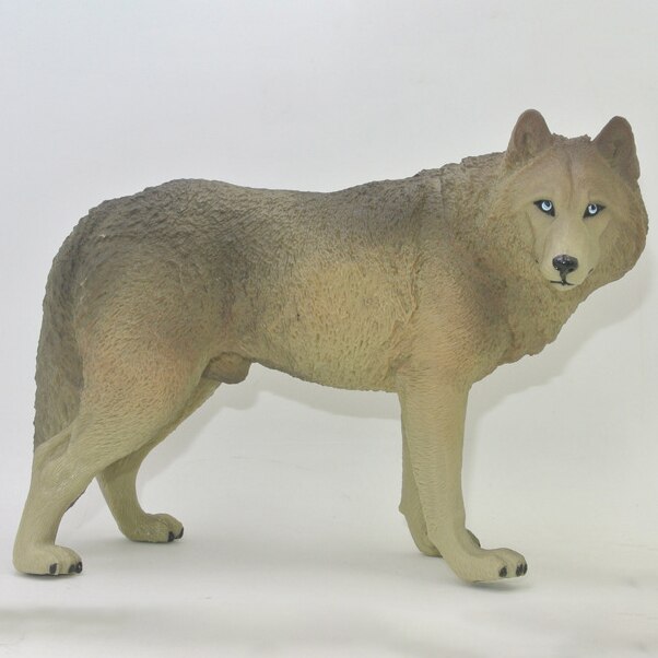 Big White Wolf Toy Forest Wild Animal Model Home Decoration Children Education