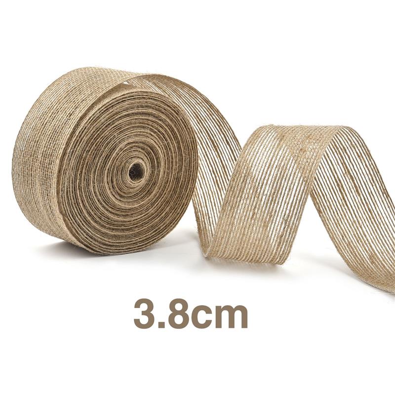10M/Roll Jute Jute Rollen Hessische Lint Met Kant Vintage Rustieke Bruiloft Decoratie Party DIY Ambachten Kerstcadeau verpakking: Antique Copper
