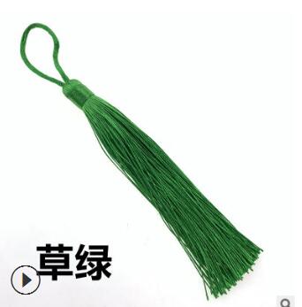 10 stuks handgemaakte kwastjes 16 cm borlas para coser diy kwastjes voor sieraden sleutel mobiele telefoon tas franje rand kwastjes hanger: Groente