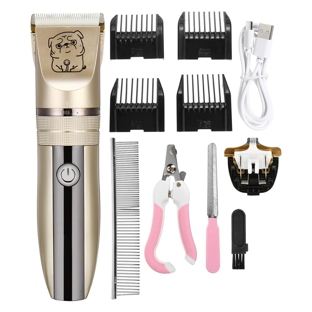 Low-noise Pet Hair Trimmer Clipper Remover Cutter Dog Grooming Cat Dog Hair Trimmer Electrical Pets Haircut Machine: Type K
