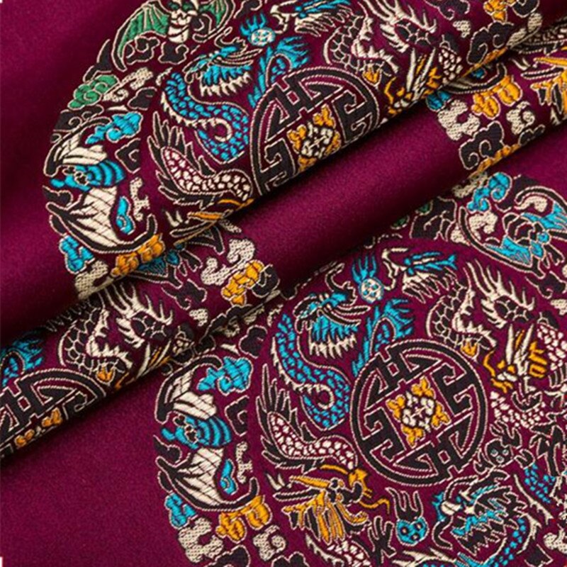 1 Yard chinois traditionnel soie brocart tissu Cheongsam vêtements Costume robe soie tache tissu