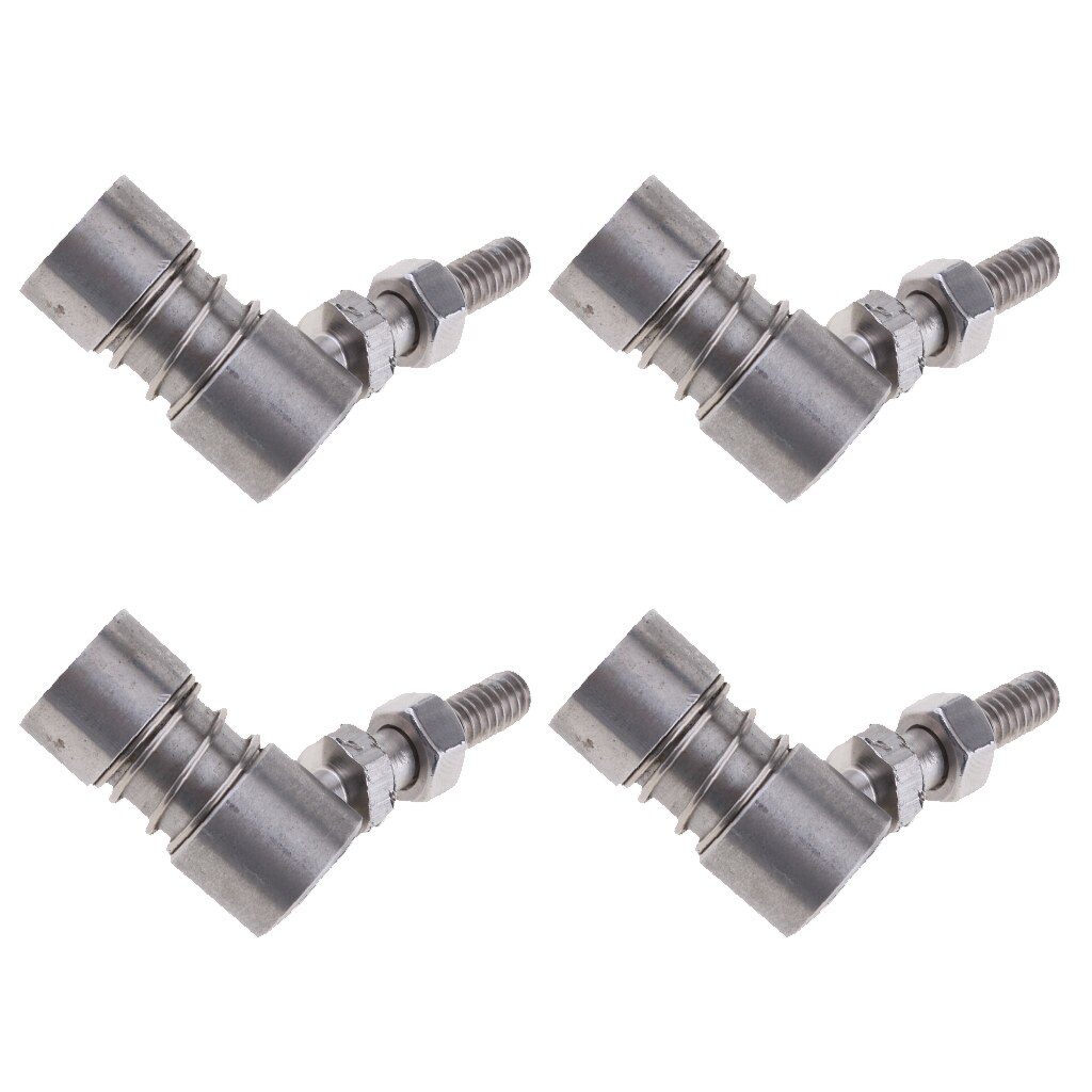 Pack of 4 1/4inch Control Cable Shift Throttle Ball Joint Stainless Steel Connector for Marine Boats