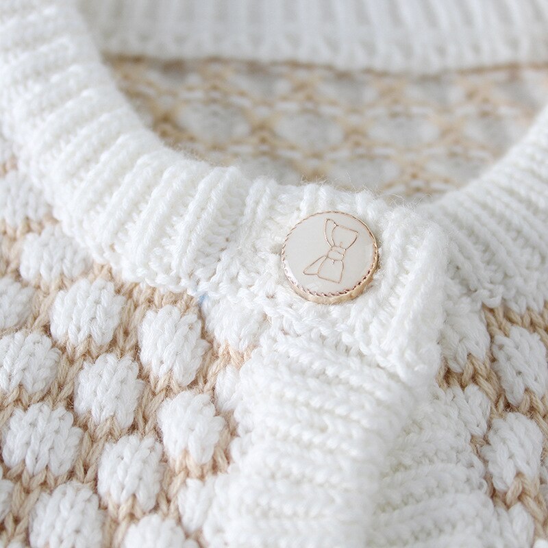 Koodykids Baby Mädchen Frühling Herbst Gestrickte Karosserie betroffen zur Seite fahren Mantel Verbunden zur Seite fahren Baby Mädchen betroffen Strampler