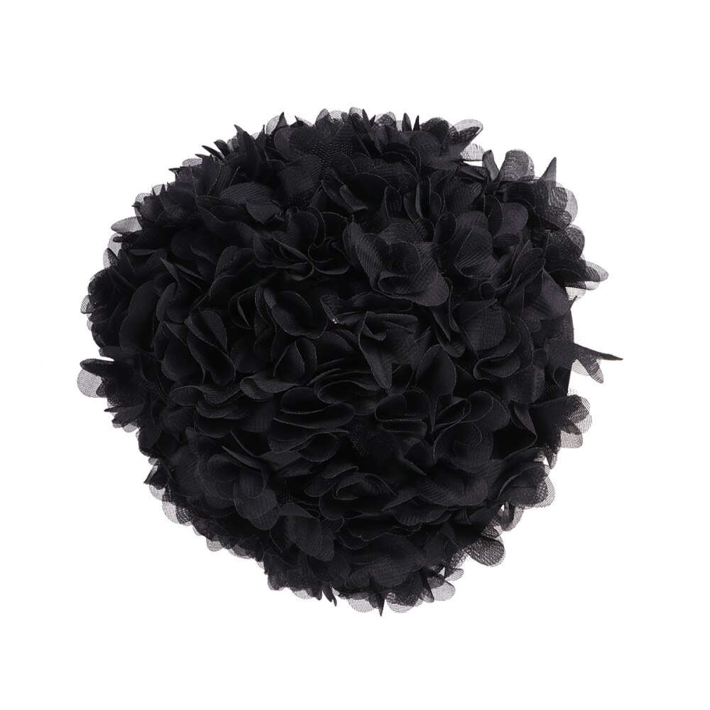 3D Flower Petals Shaped Swim Cap Swimming Hat Adults Bathing Cap Black: Black