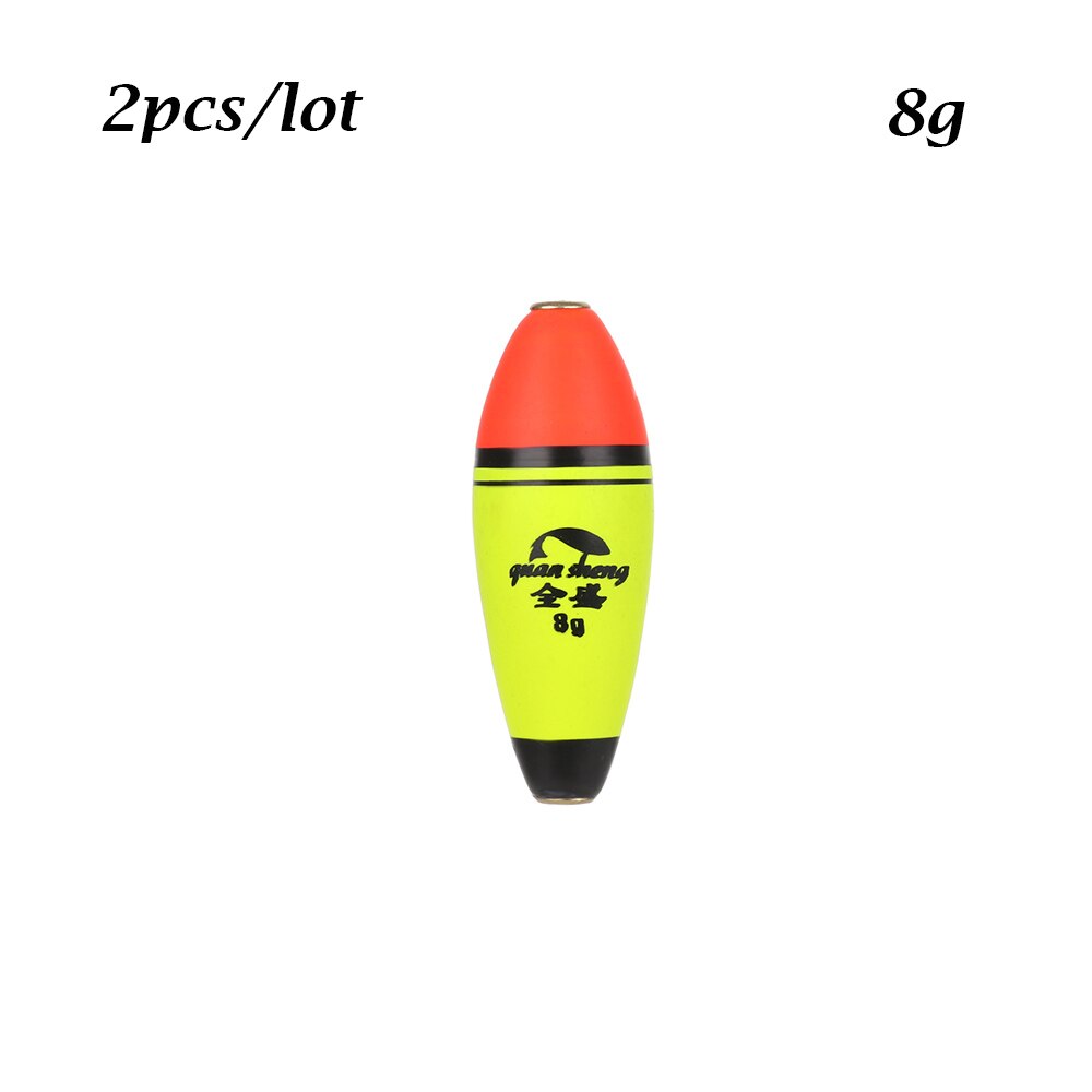 2 stk eva skumbobber plastik lang/oval flydekugle boia opdrift havflyder udendørs fiskegrej 8g/10g/15g/20g/40g/60g: Stil en - 8g