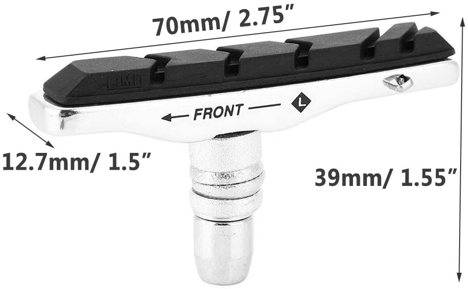 Bike V Brake pad Aluminum Mountain Bicycle 2pcs rubber sheet Replaceable brake pads V-Brake Shoes Blocks device