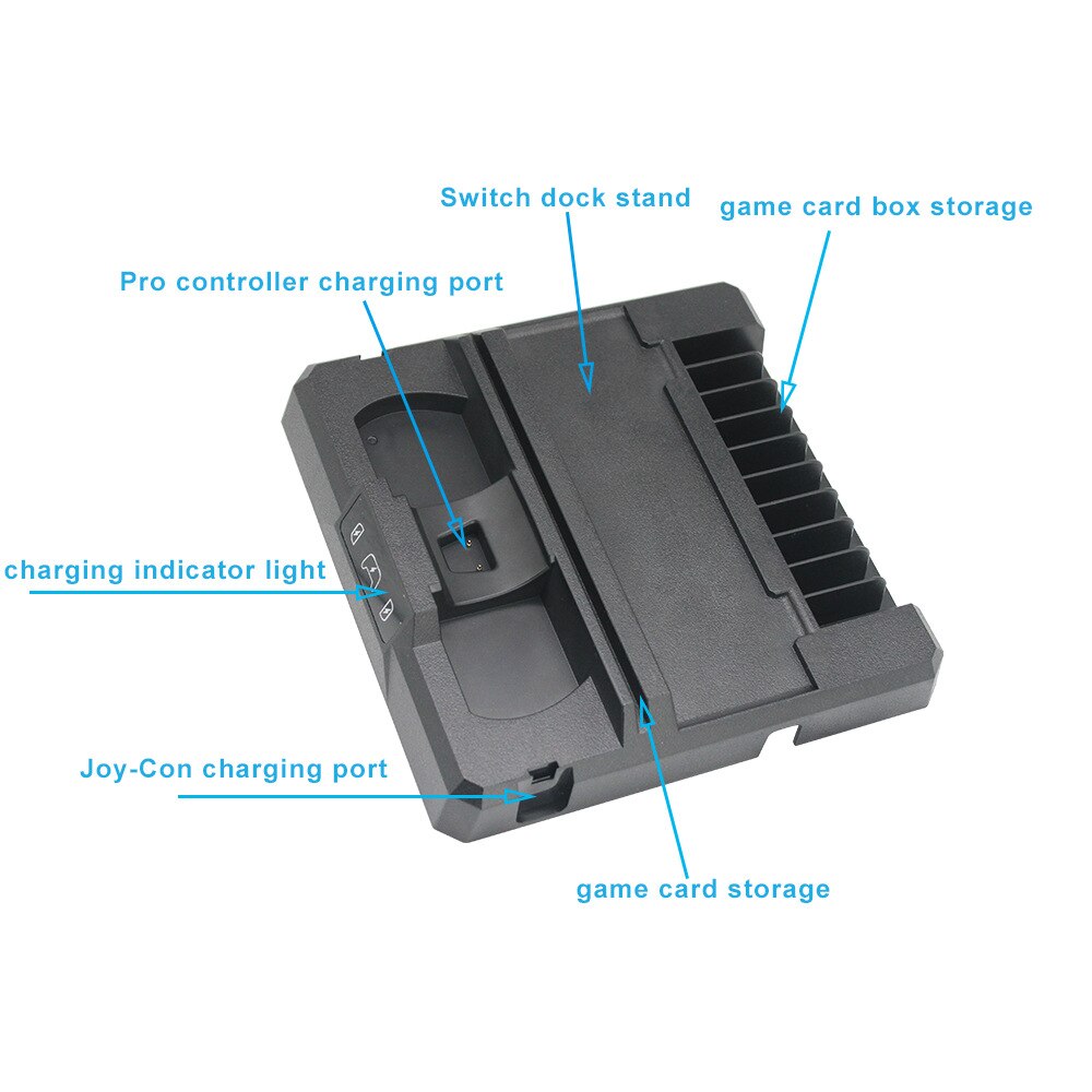 Multifunktionale ladestation für switch, ladegerät für switch-griff, aufbewahrungshalterung für switch-disc, ladefunktion